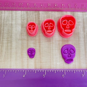 Halloween Skulls Embossing Cutter Day of the Dead for Cookie or Fondant & Polymer Clay, Jewelry Earrings Making 688 image 7