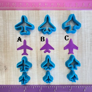 Jet Airplane Cutter for Polymer Clay Jewelry Earring Making Cookie Fondant Cutter   #545