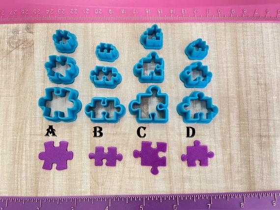 Puzzle Cutter for Cookie or Fondant Cutter & Polymer Clay, Jewelry Earrings  Making 390 