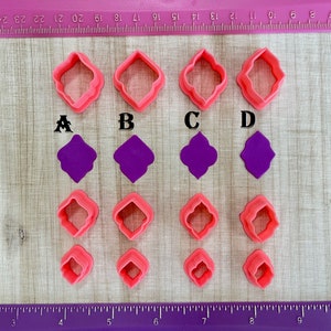 Turbulent Rhombus Cutter Earrings Shape for Polymer Clay Jewelry Earring Making Cookie Fondant   #162