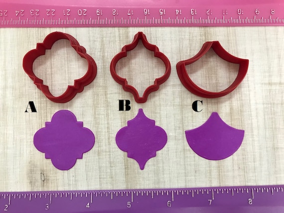 Moroccan Style Tile Cutters for Polymer Clay Jewelry Earrings Making Cookie Fondant Cutter