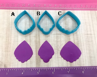 Seashell Cutter Cookie or Fondant & Polymer Clay, Jewelry Making Mini Stud Earrings Sea Shell#296