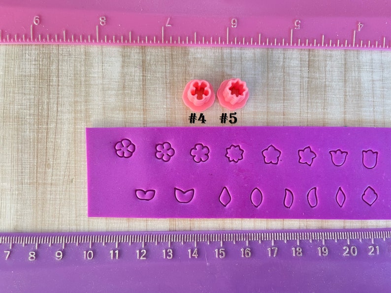 Micro Mini Stud Flowers or Leaves Cutters for Polymer Clay Jewelry Earring Making 95 image 3