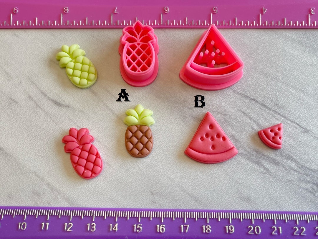 Pineapple Watermelon Cutters Fruit for Cookie Fondant & Polymer Clay ...