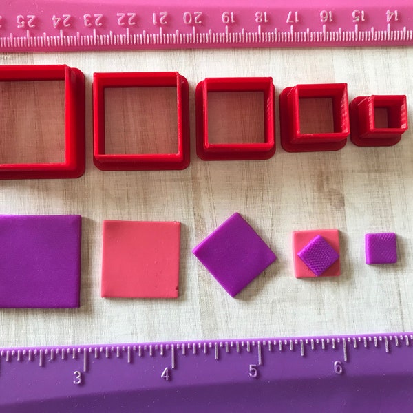 Square Cutter for Polymer Clay, Jewelry Making   #560