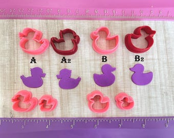 Rubber Duck Cutters for Cookie Fondant Cutter or Polymer Clay, Jewelry Earrings Making   #231