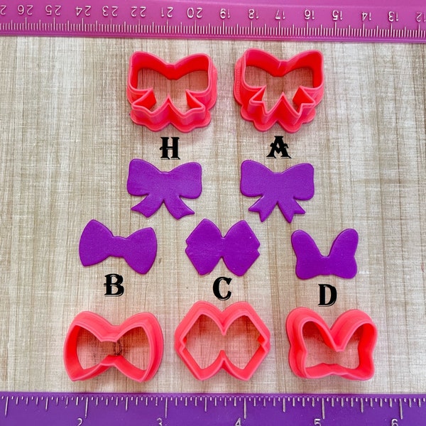 Christmas Cutters Bow Tie Hair Ribbon Mini Micro Stud for Polymer Clay Jewelry Earring Making Cookie Fondant Cutter   #544