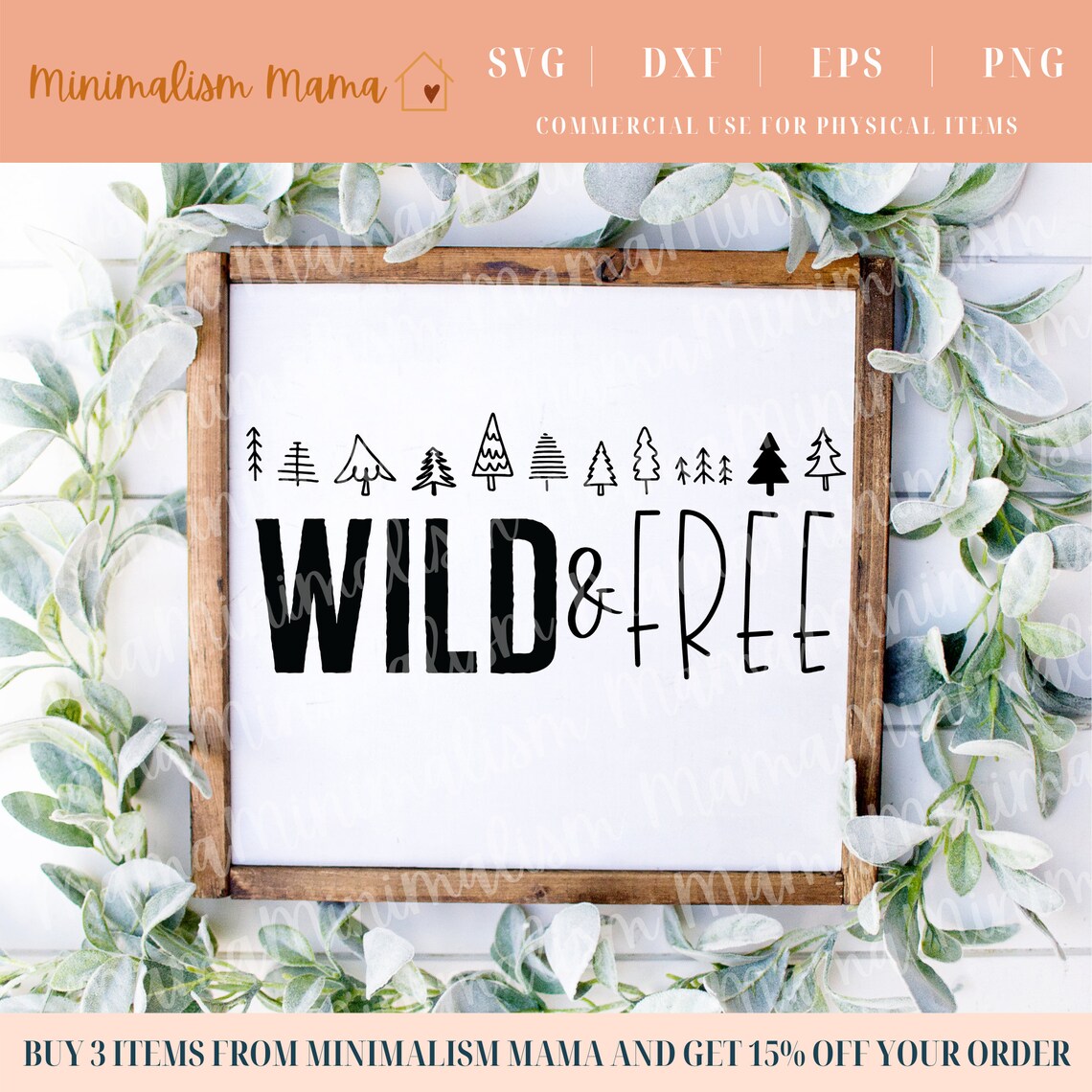 FARMHOUSE SVG Wild & Free Svg Outdoors Svg Mountain Svg - Etsy