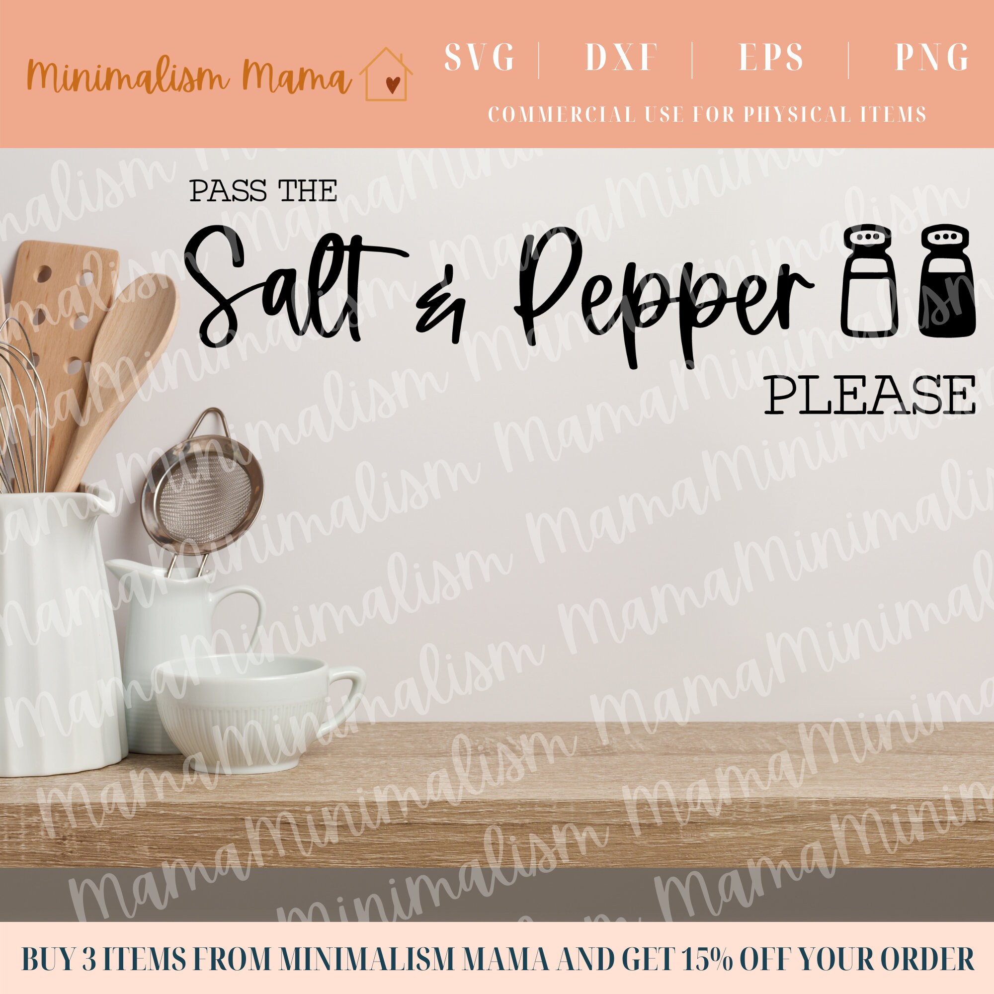 FARMHOUSE KITCHEN SVG Salt and Pepper Kitchen Sign Svg Etsy UK