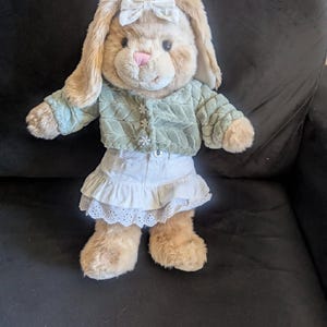Handmade Custom Plush Cardigan – Build‑A‑Bear 15–16″ Stuffie Sweater – Pick Your Fabric & Buttons