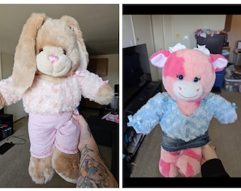 Custom Plush Pastel Lolita Cardigan – Build‑A‑Bear 15–16″ Sweater | Handmade Soft Toy Clothes