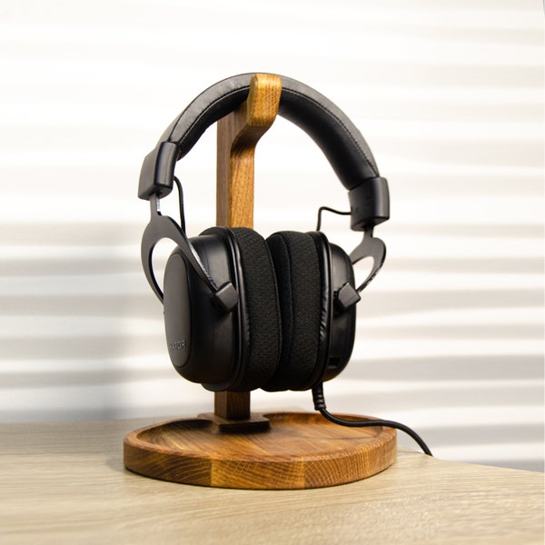 Support pour casque en bois