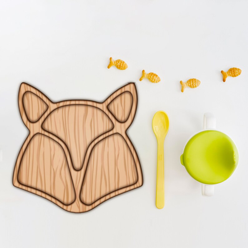 SVG Bundle: 29 Sectioned Plates for Kids CNC Files for Toddler Gift Weaning svg pdf dxf cdr ai Vector Files DIY Woodworking Cutting Router