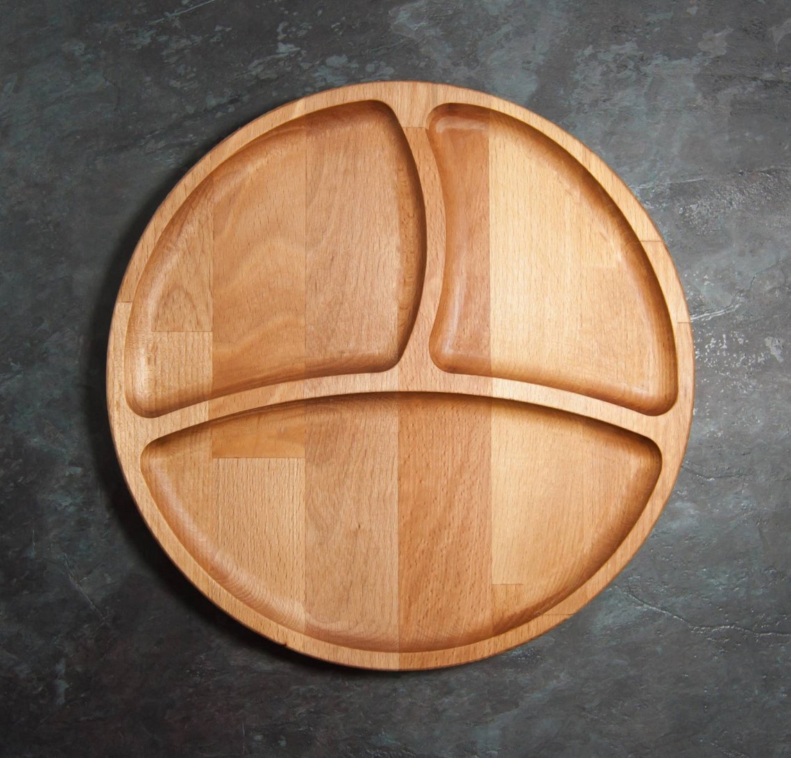 Assiette en bois servant des plats de collation alimentaire Etsy