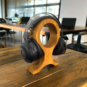 Wood Headphone Stand Headset Stand Headphone Holder Handmade Gift for Him Gamer Friend  Desk Organizer Headphone Accessories