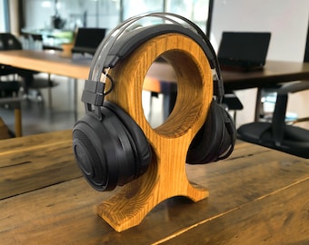 Wood Headphone Stand Headset Stand Headphone Holder Handmade Gift for Him Gamer Friend  Desk Organizer Headphone Accessories