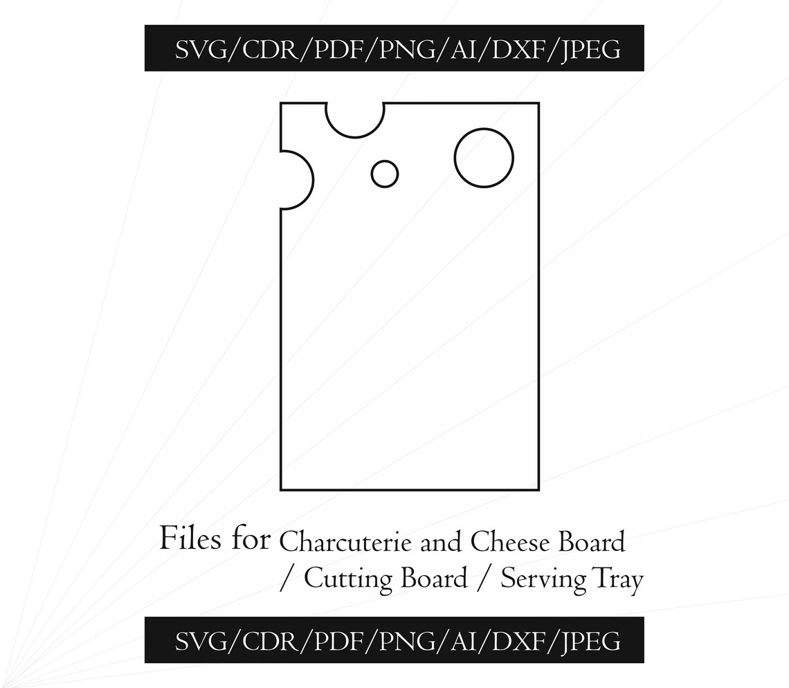 SVG Serving Board & Platter Cheese Board CNC Files for Woodworking ...