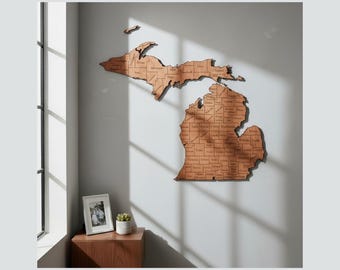 Michigan svg Maps Outline SVG DXF Files Michigan Silhouette Cut Files United States of America Michigan png Vector Clip Art Laser Cutting