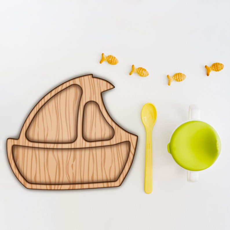 SVG Bundle: 29 Sectioned Plates for Kids CNC Files for Toddler Gift Weaning svg pdf dxf cdr ai Vector Files DIY Woodworking Cutting Router