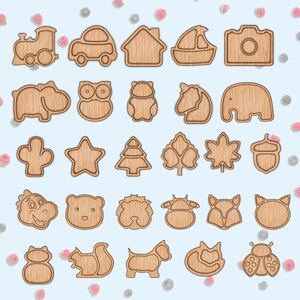 SVG 29 Platters for Kids Bundle CNC Files for Woodworking Plans Kitchen Charcuterie Board toddler plate svg pdf dxf cdr ai files