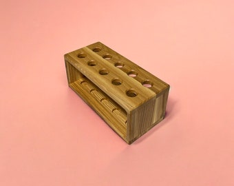 Eleganter Kosmetik-Organizer aus Holz – Make-up-Pinselhalter – Kosmetik-Aufbewahrungsbox, Kosmetik-Organizer auf der Arbeitsplatte, Holz-Organizer für Frauen