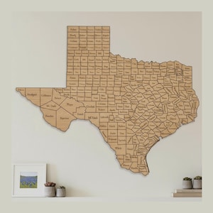 Texas Maps With Counties Outline SVG DXF Files Cut Files United States of America Vector Files Texas Vector Map Clip Art For Laser Cutting