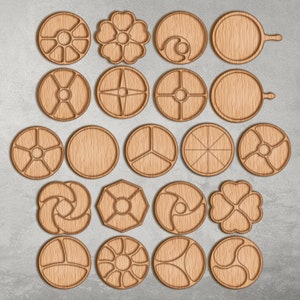 SVG Cutting Board File Bundle for CNC Woodwork Charcuterie Serving Platters Laser Cutting Board Engraving File cdr ai dxf CNC Craft File