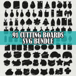 Cutting Boards SVG CNC Woodworking Plans Kitchen Charcuterie Boards Chopping Boards Bundle Vector cdr ai png pdf files Chopping Board svg