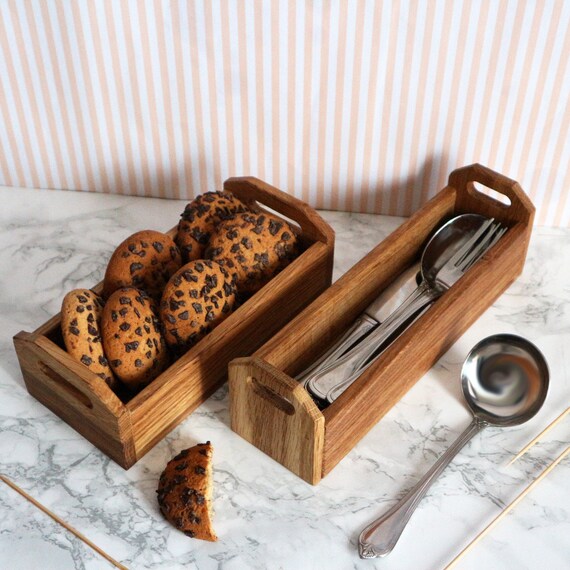 Set of Serving Breadbasket and Serving Holder for Utensils Etsy