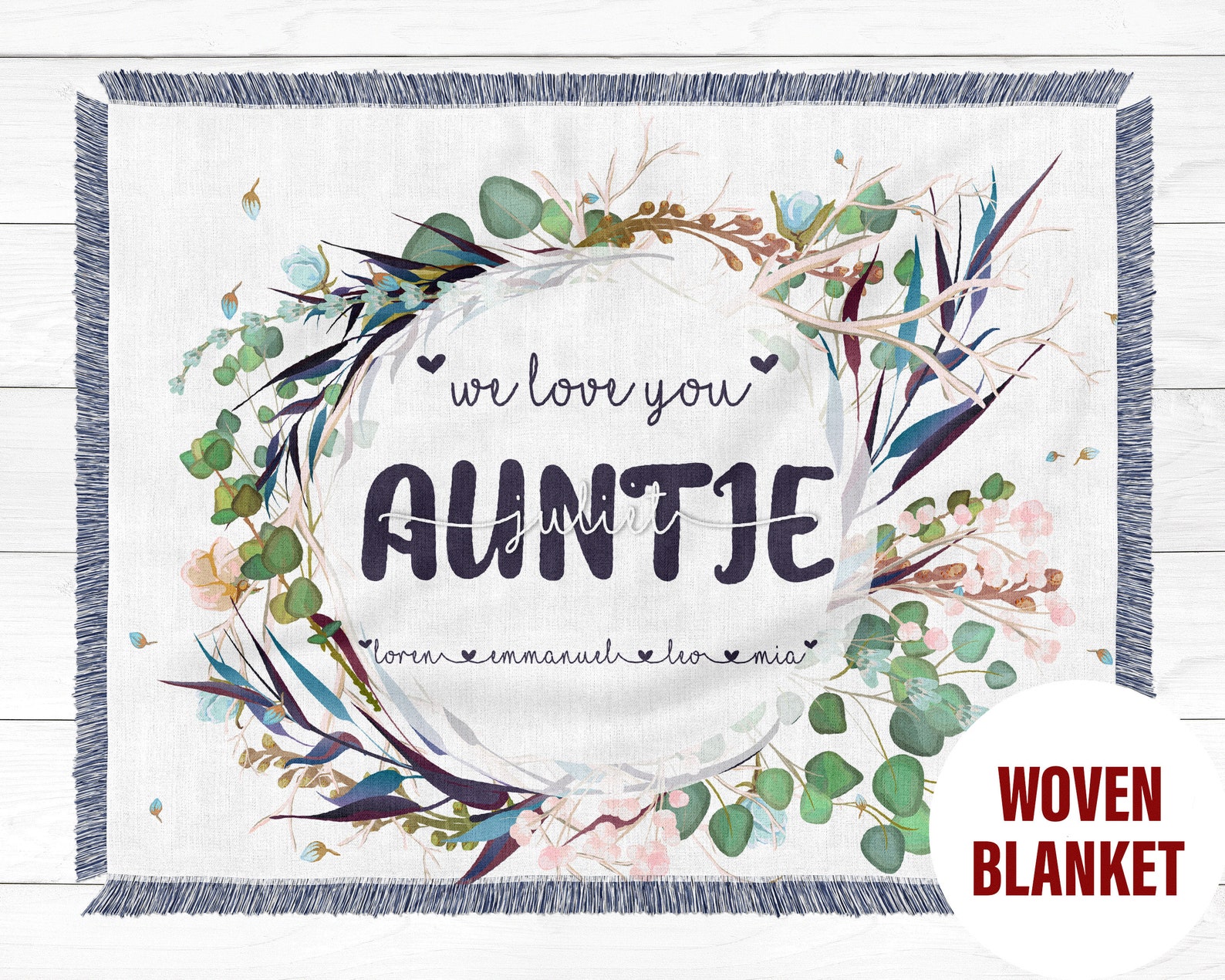 Personalized Auntie Blanket Gift for Aunt Custom Throw Etsy