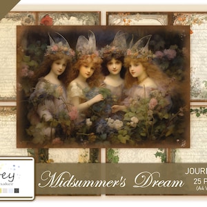 Sen Letni - Zestaw Vintage Digital Journal - WERSJA A4