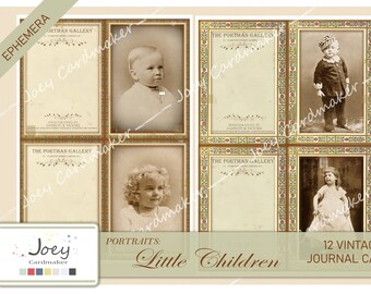 Portraits: Little Children, Vintage Journal Cards