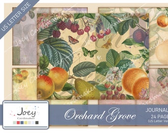 Orchard Grove, Vintage Digital Journal Kit – US LETTER VERSION