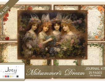 Midsummer’s Dream - Vintage Digital Journal Kit – A4 VERSION
