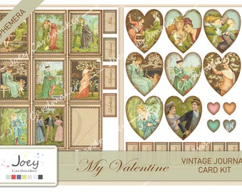 My Valentine - Vintage Journal Card Kit