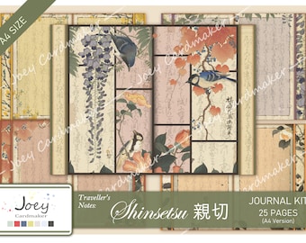 Shinsetsu - 親切 - Vintage Digital Journal Kit – A4 VERSION