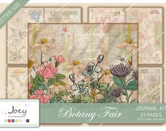 Botany Fair, Vintage Digital Journal Kit – US LETTER VERSION