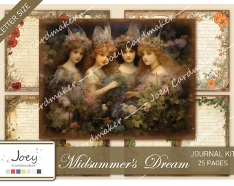 Midsummer’s Dream - Vintage Digital Journal Kit – US LETTER VERSION