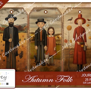 Autumn Folk - Kit de diario digital basura – VERSIÓN CARTA DE EE. UU.