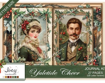 Yuletide Cheer - Victorian Christmas Digital Journal Kit – US LETTER VERSION