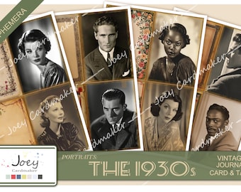 Portraits: The1930s - Digital Vintage Ephemera Kit