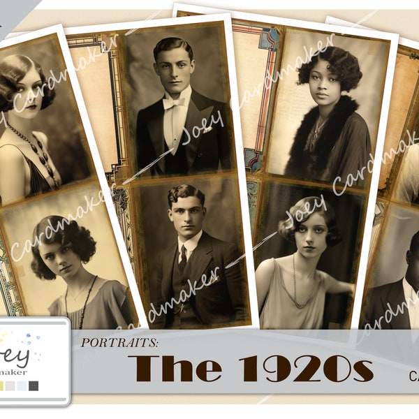 Portraits: The 1920s - Digital Vintage Ephemera Kit