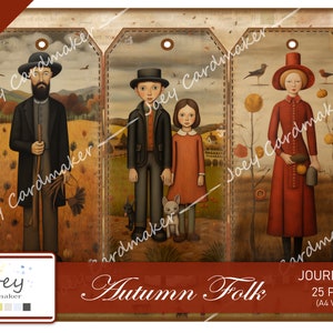 Autumn Folk - Kit diario digitale Junk Journal - VERSIONE A4