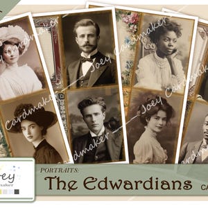 Retratos: Los eduardianos - Kit de efímeras digitales vintage