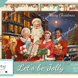 Let's be Jolly - digitale kerstdagboekset retro – A4-VERSIE