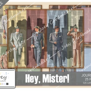 ¡Hey señor! - Kit de diario digital vintage – VERSIÓN CARTA DE EE. UU.