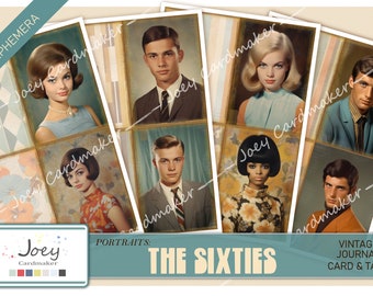 Portraits: The Sixties - Digital Vintage Ephemera Kit