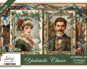 Yuletide Cheer  - Victorian Christmas Digital Journal Kit - A4 Version