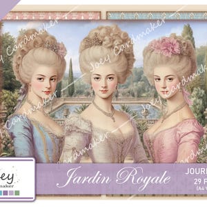 Jardin Royale – Um kit de diário digital francês do século XVIII - Versão A4