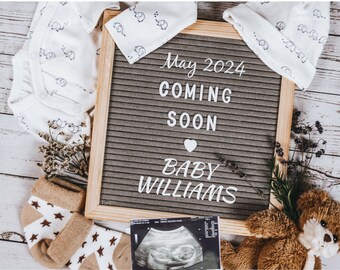 Digital Pregnancy Announcement / Social Media / Gender Neutral / Digital Pregnancy Announcement / Pregnancy Reveal / Letter Board Baby /